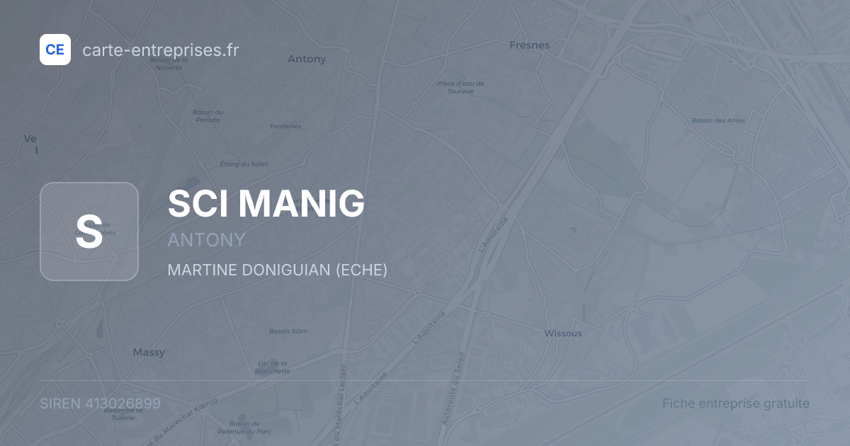 SCI MANIG — 413026899 — fiche entreprise