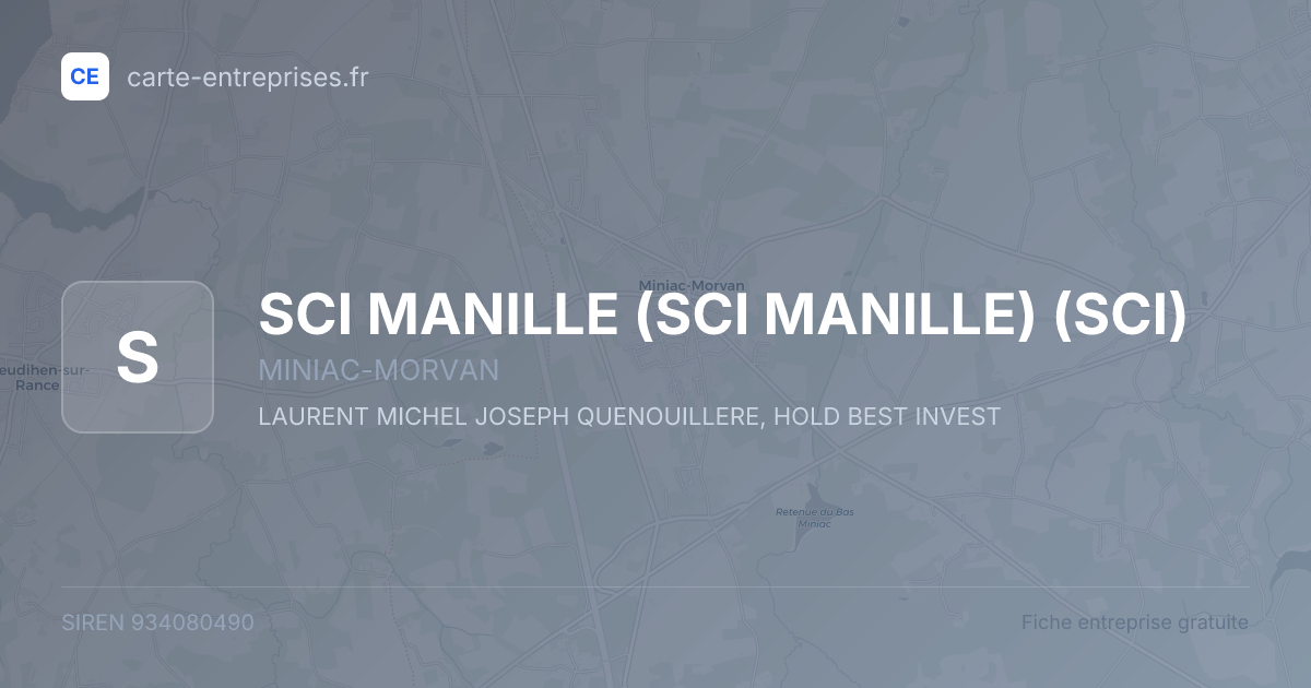 SCI MANILLE (SCI MANILLE) (SCI) — 934080490 — fiche entreprise
