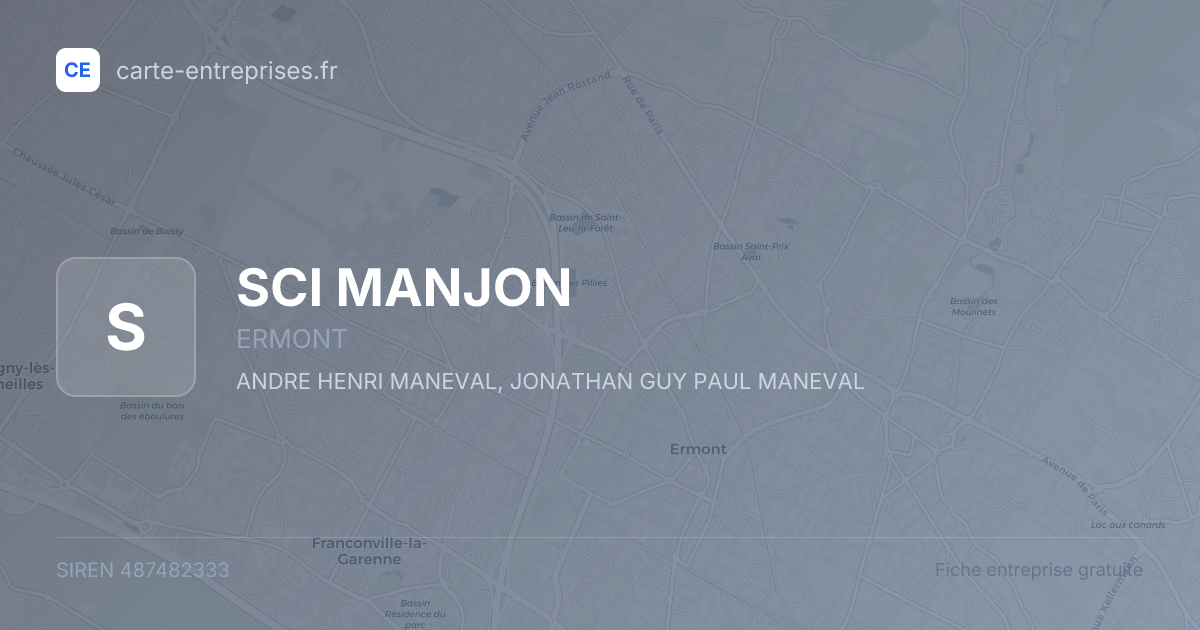 SCI MANJON — 487482333 — fiche entreprise