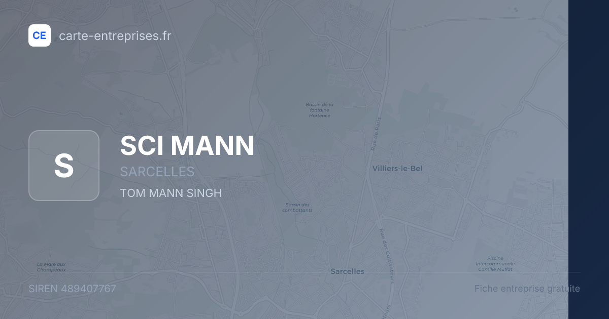 SCI MANN — 489407767 — fiche entreprise