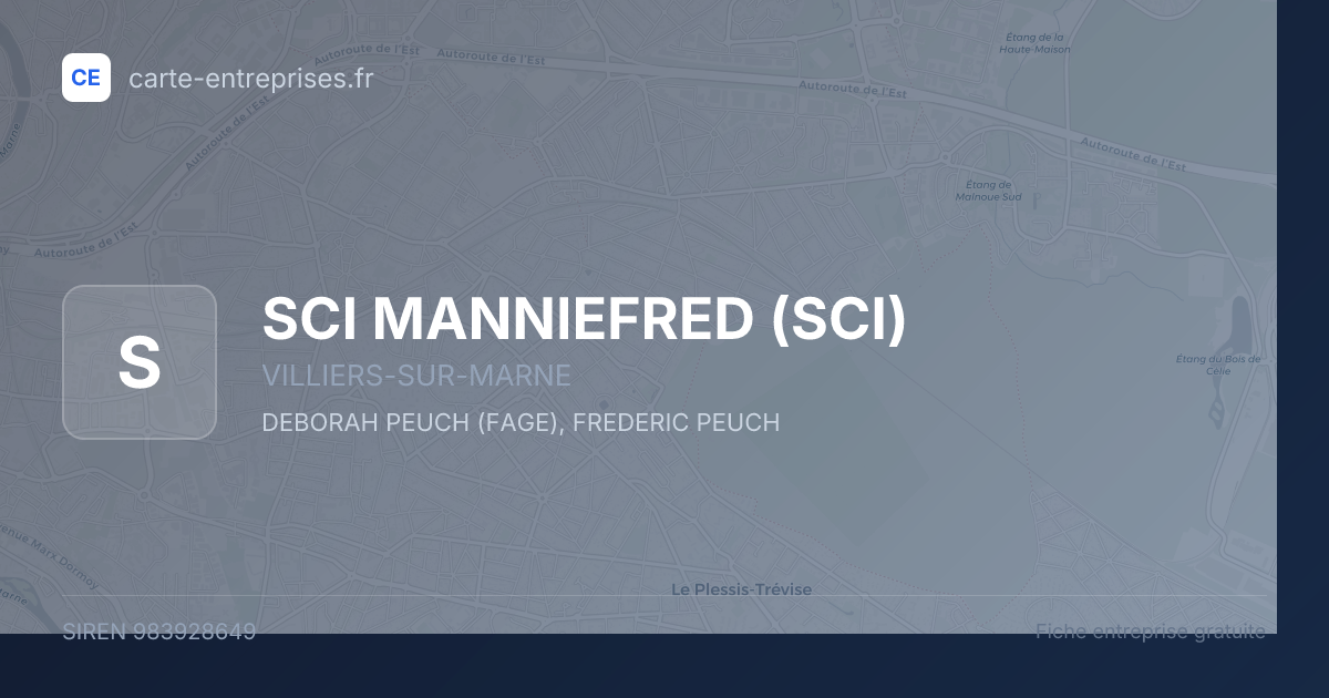 SCI MANNIEFRED (SCI) — 983928649 — fiche entreprise