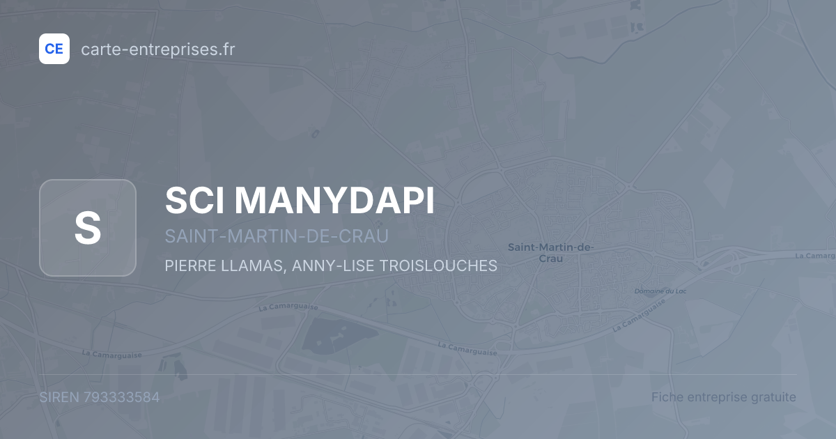 SCI MANYDAPI — 793333584 — fiche entreprise