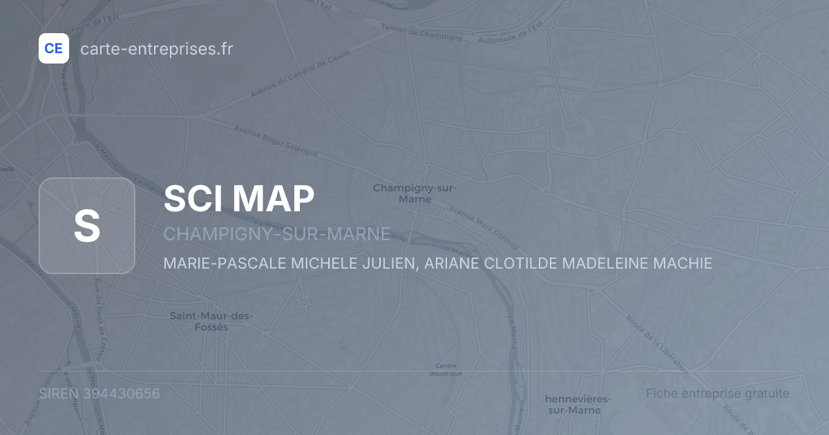 SCI  MAP — 394430656 — fiche entreprise