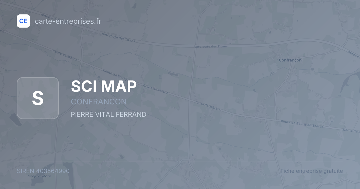 SCI MAP — 403564990 — fiche entreprise