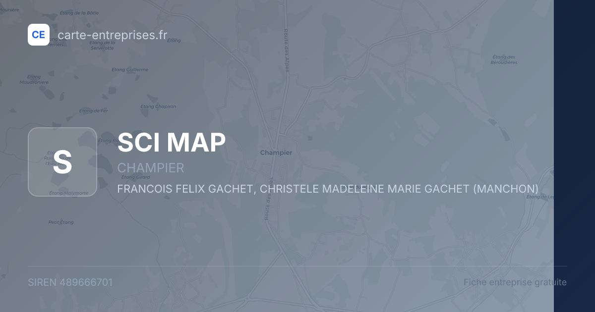 SCI MAP — 489666701 — fiche entreprise