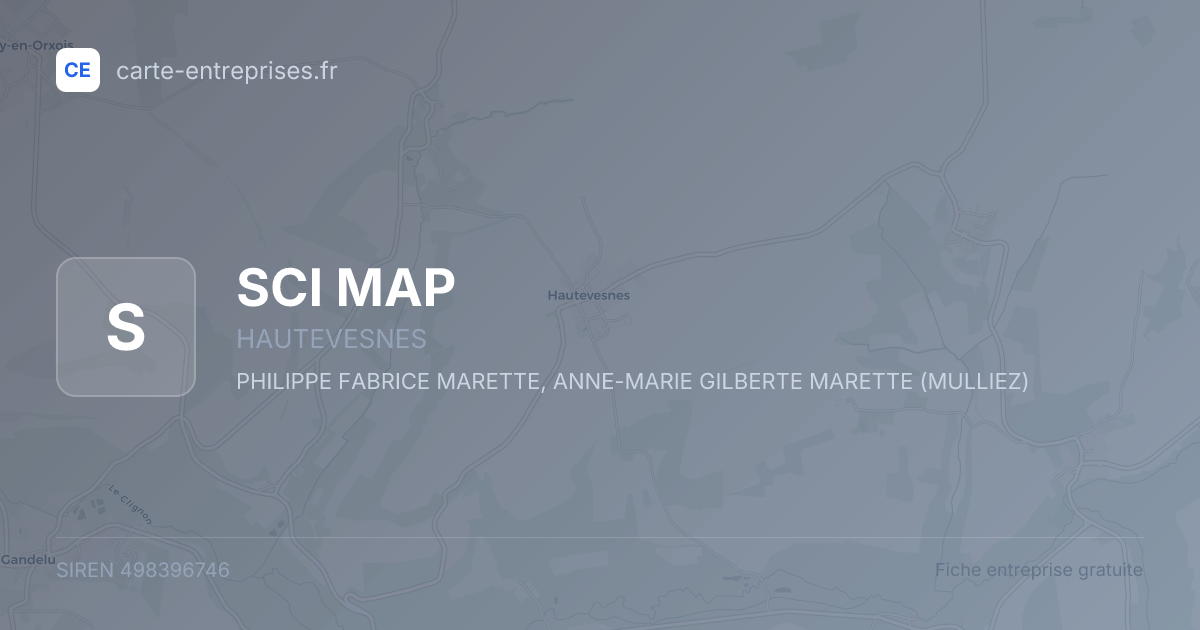 SCI MAP — 498396746 — fiche entreprise