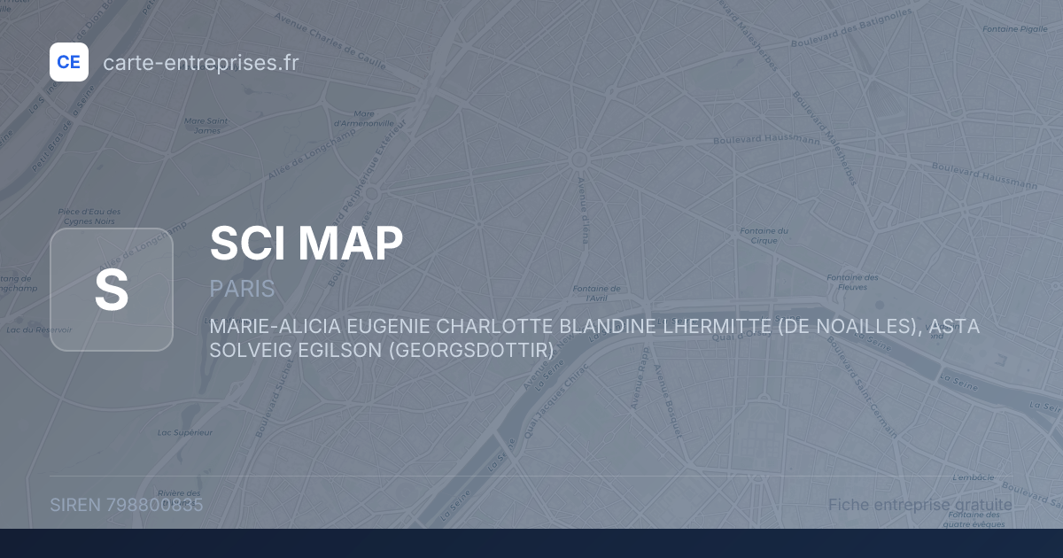 SCI MAP — 798800835 — fiche entreprise