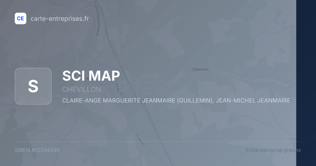 SCI MAP — 812294494 — fiche entreprise