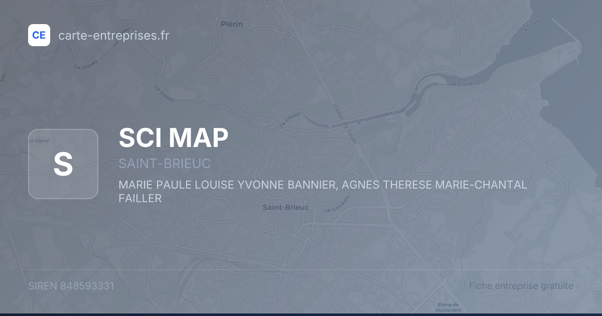 SCI MAP — 848593331 — fiche entreprise