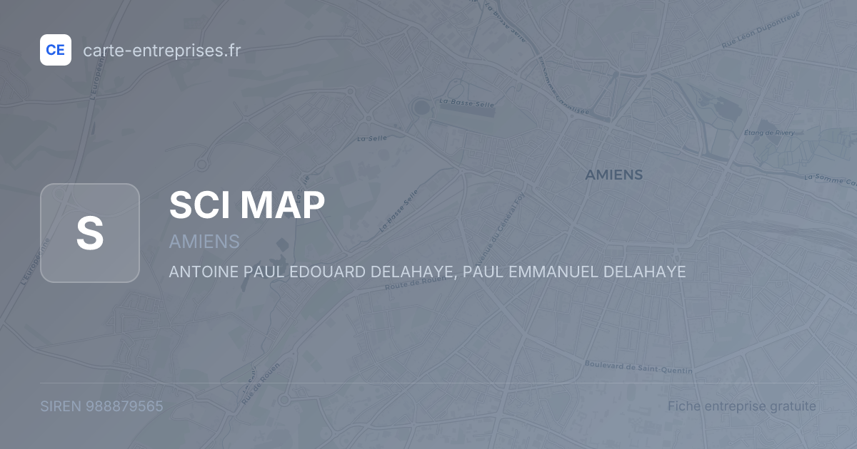 SCI MAP — 988879565 — fiche entreprise