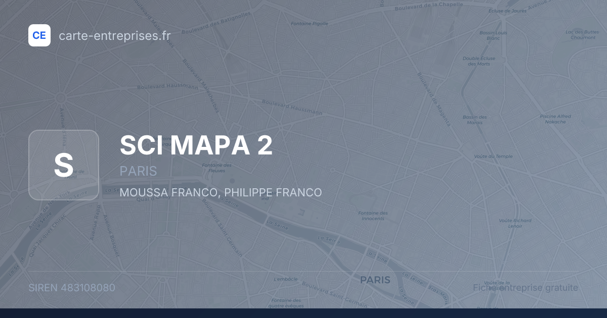 SCI MAPA 2 — 483108080 — fiche entreprise