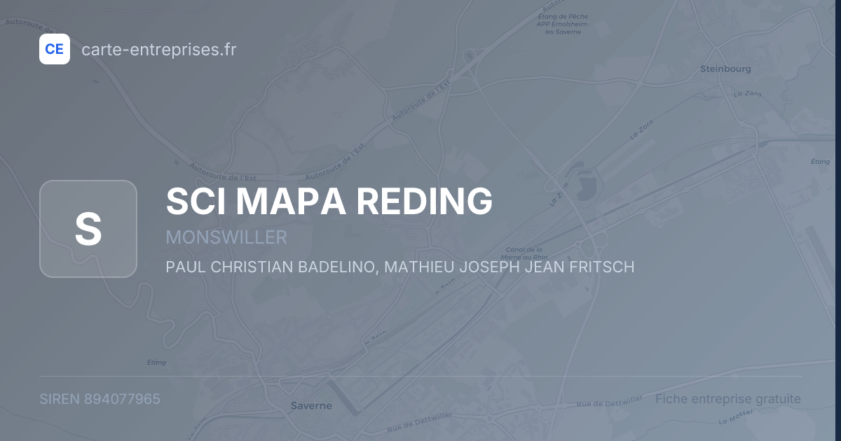 SCI MAPA REDING — 894077965 — fiche entreprise