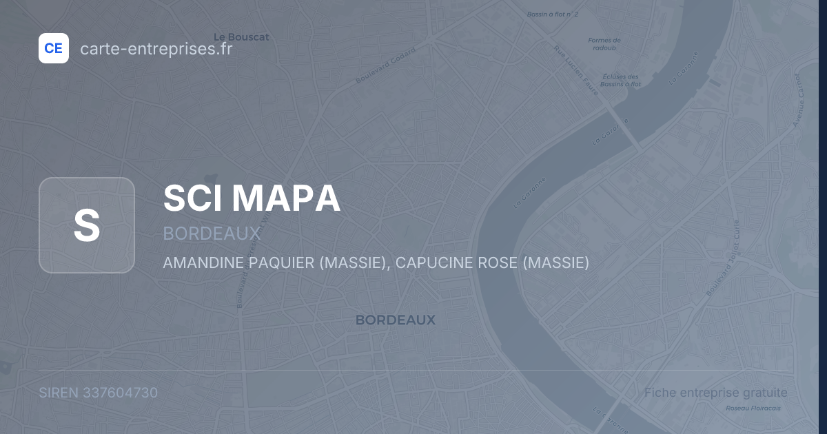 SCI MAPA — 337604730 — fiche entreprise