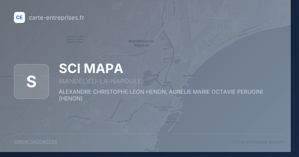 SCI MAPA — 342090255 — fiche entreprise