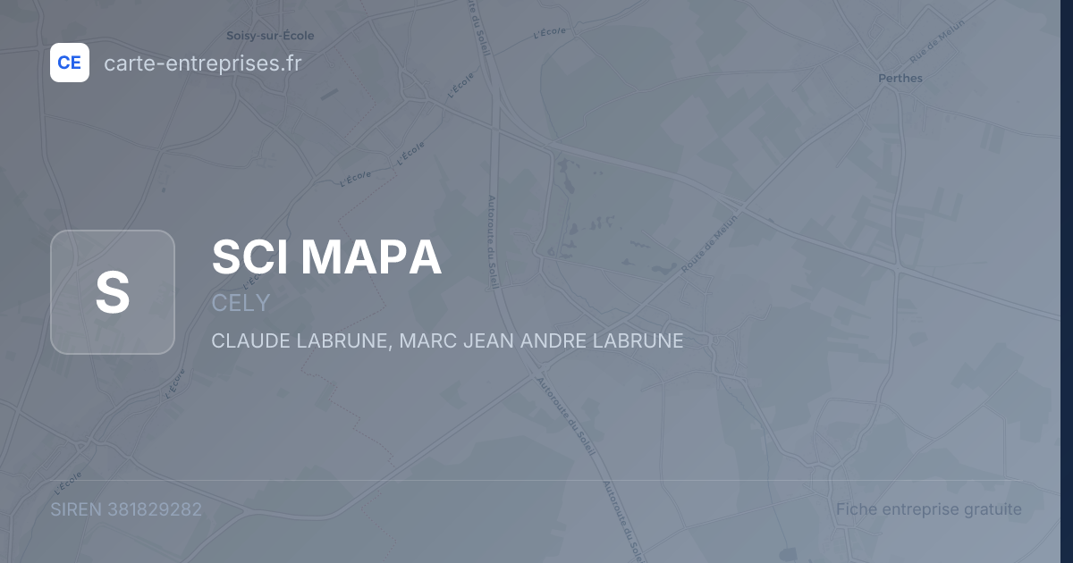 SCI MAPA — 381829282 — fiche entreprise