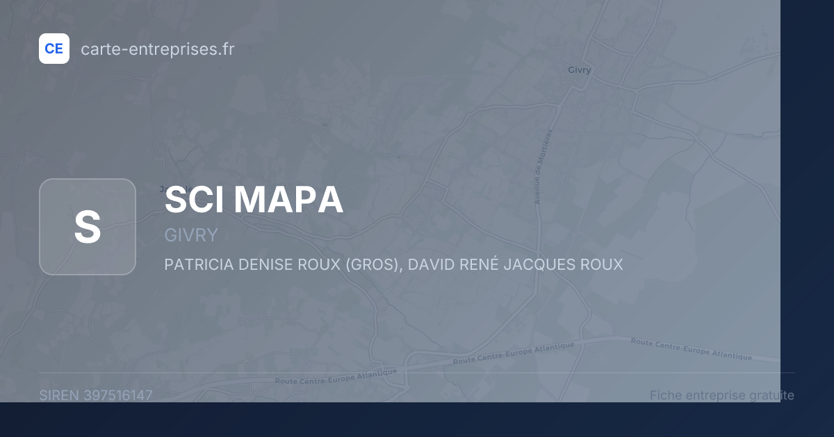 SCI MAPA — 397516147 — fiche entreprise