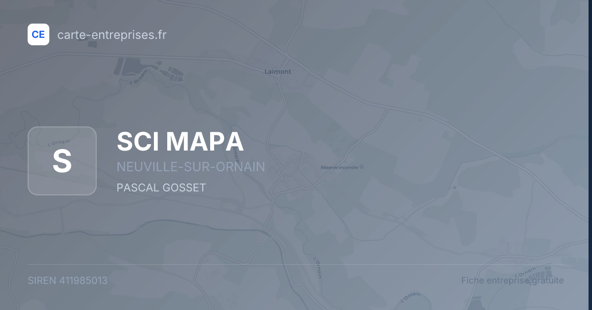 SCI MAPA — 411985013 — fiche entreprise