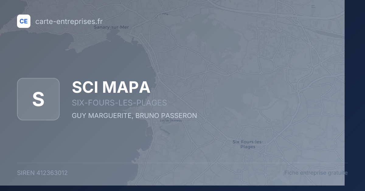 SCI MAPA — 412363012 — fiche entreprise