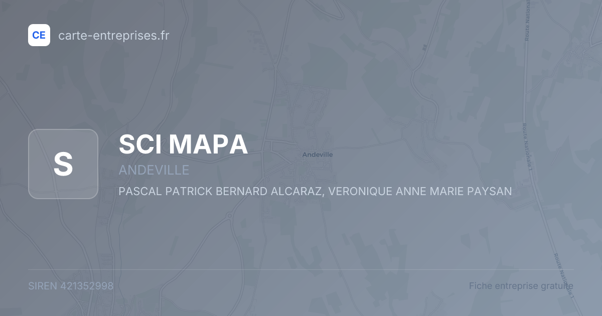 SCI MAPA — 421352998 — fiche entreprise