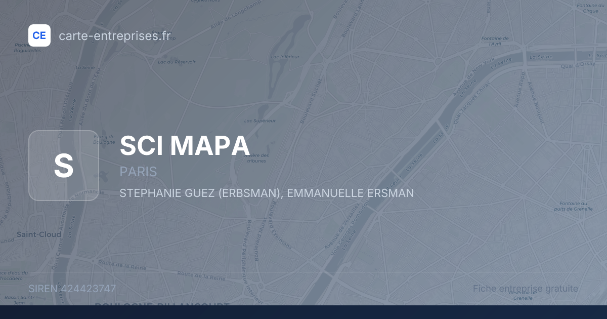 SCI MAPA — 424423747 — fiche entreprise