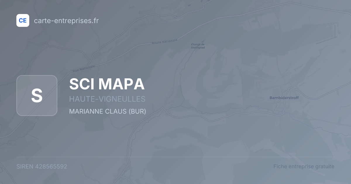 SCI MAPA — 428565592 — fiche entreprise