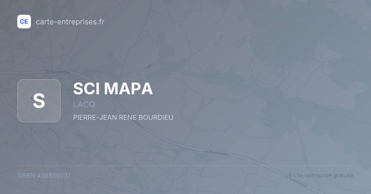 SCI MAPA — 438856031 — fiche entreprise