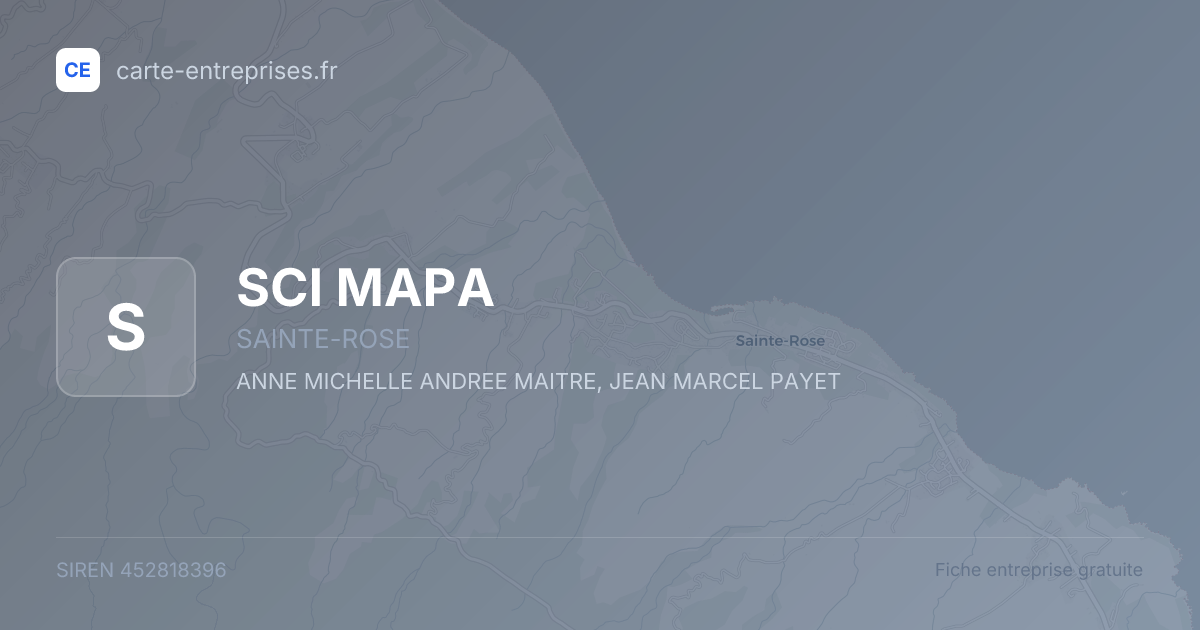 SCI MAPA — 452818396 — fiche entreprise