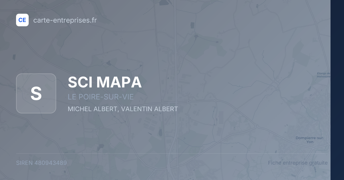 SCI MAPA — 480943489 — fiche entreprise