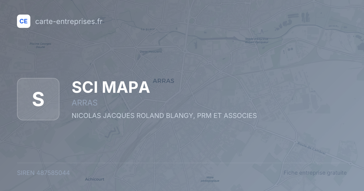 SCI MAPA — 487585044 — fiche entreprise