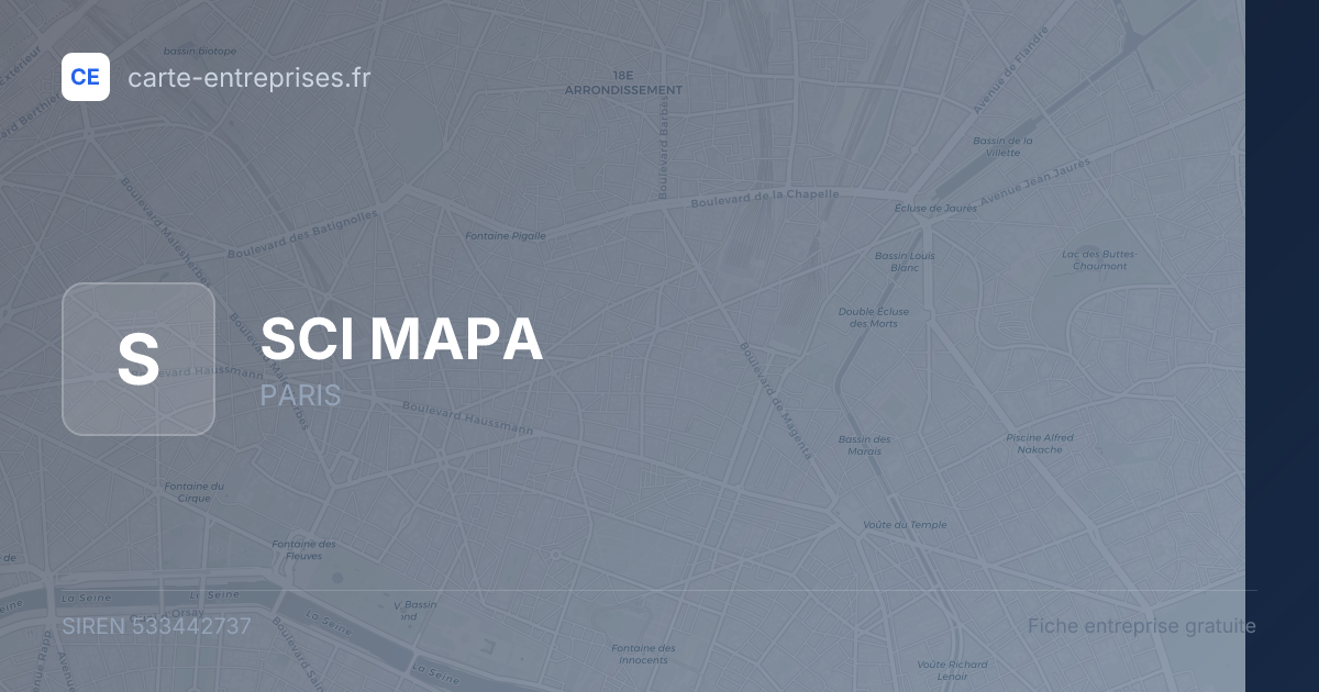 SCI MAPA — 533442737 — fiche entreprise