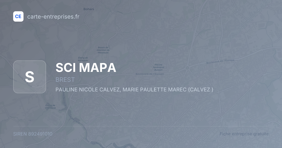 SCI MAPA — 892491010 — fiche entreprise