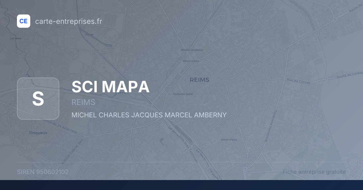 SCI MAPA — 950602102 — fiche entreprise