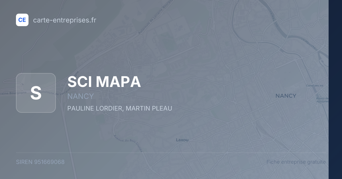 SCI MAPA — 951669068 — fiche entreprise
