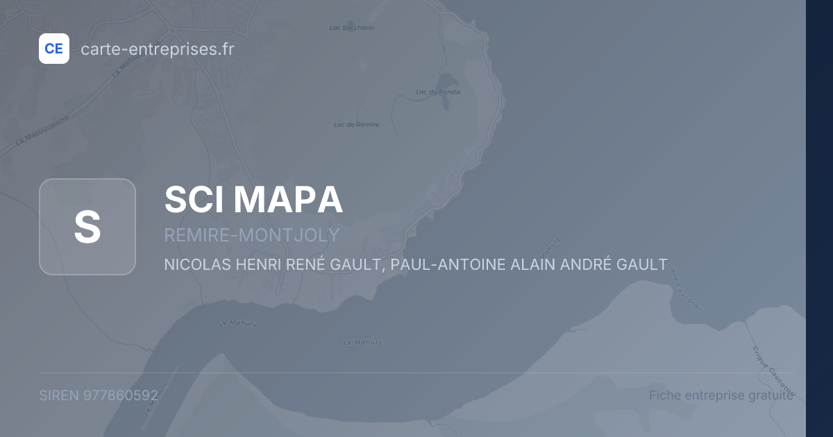 SCI MAPA — 977860592 — fiche entreprise