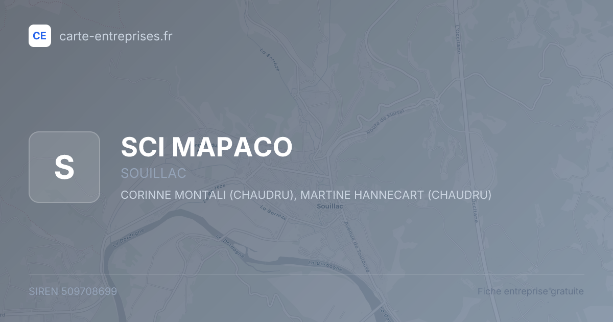 SCI MAPACO — 509708699 — fiche entreprise
