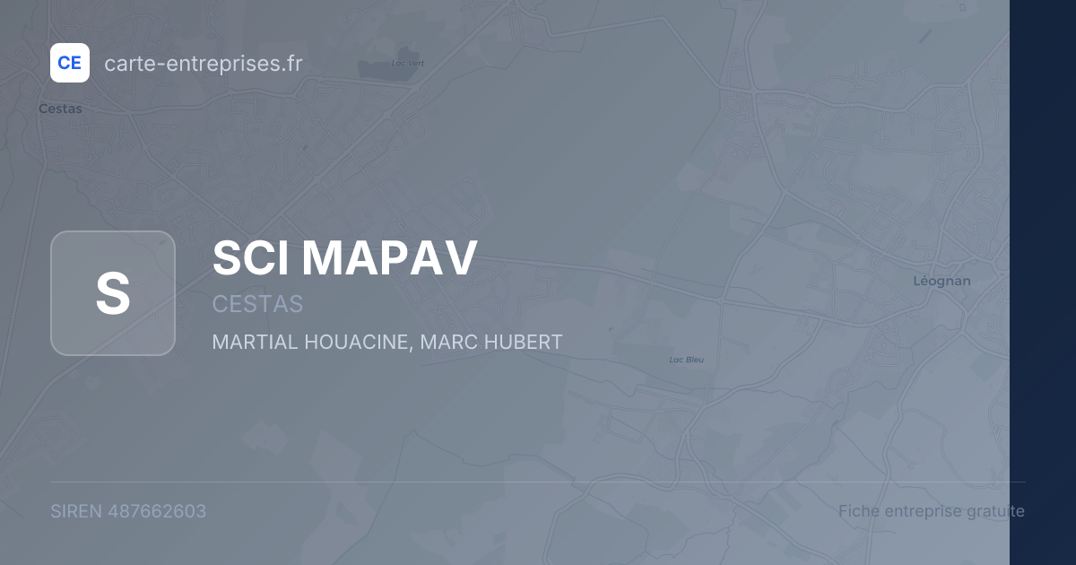 SCI MAPAV — 487662603 — fiche entreprise