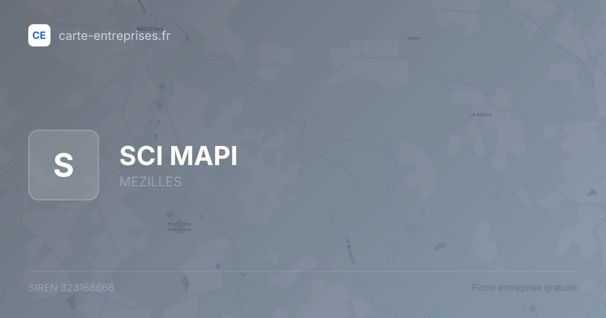 SCI MAPI — 323168666 — fiche entreprise