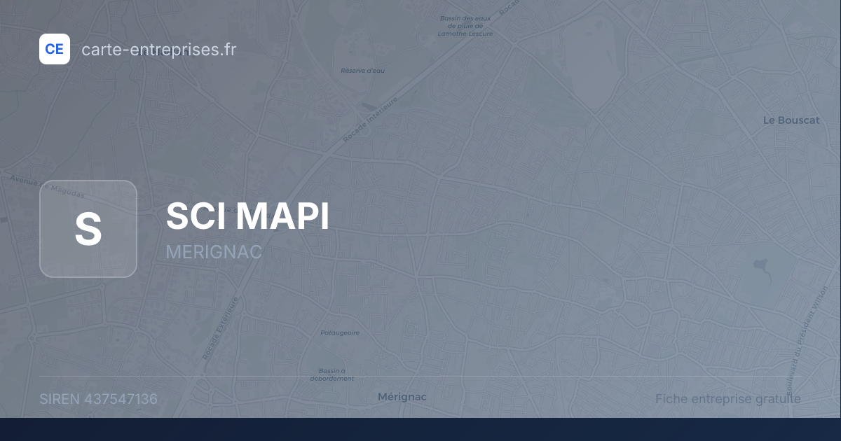 SCI MAPI — 437547136 — fiche entreprise