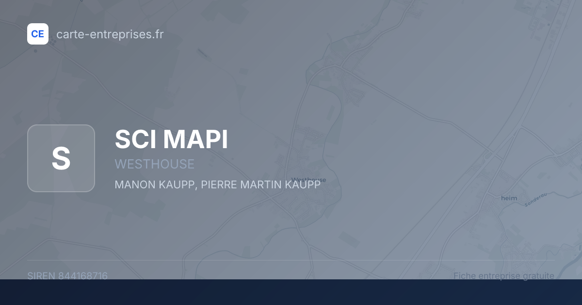 SCI MAPI — 844168716 — fiche entreprise