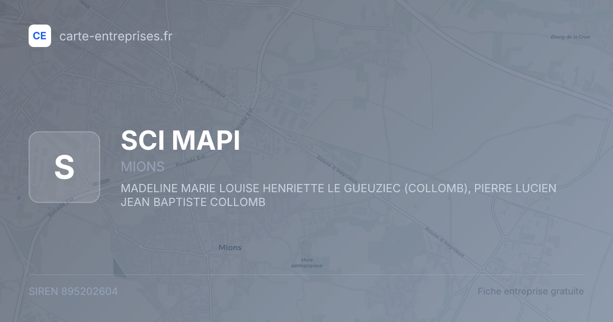 SCI MAPI — 895202604 — fiche entreprise