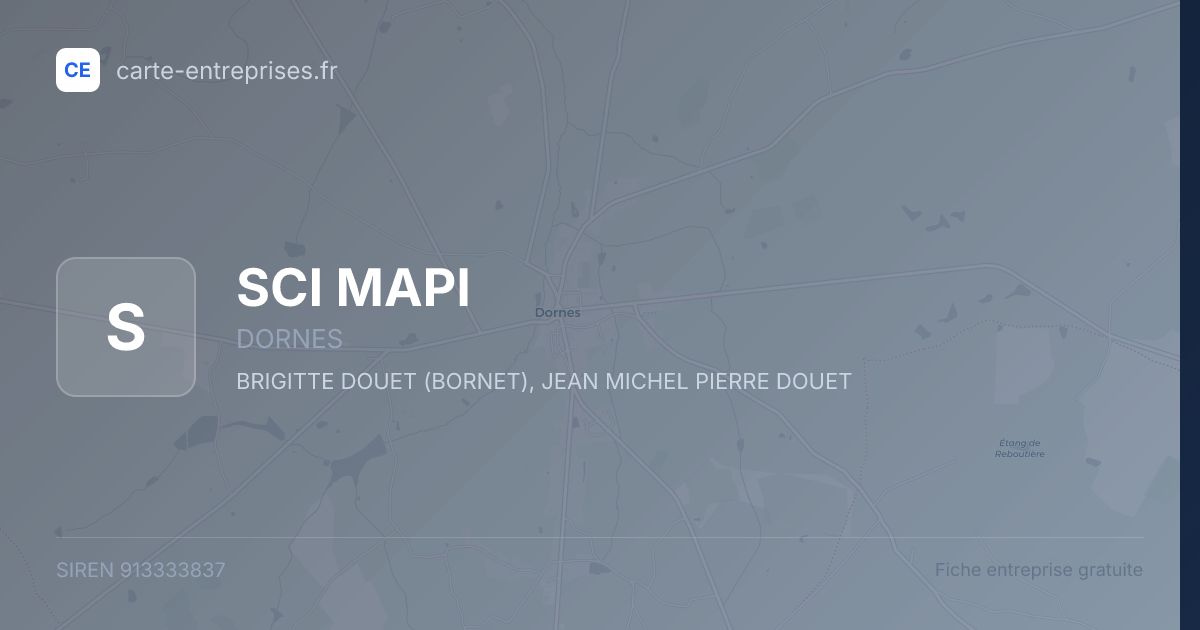 SCI MAPI — 913333837 — fiche entreprise