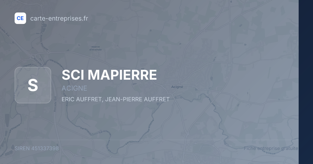 SCI MAPIERRE — 451337398 — fiche entreprise