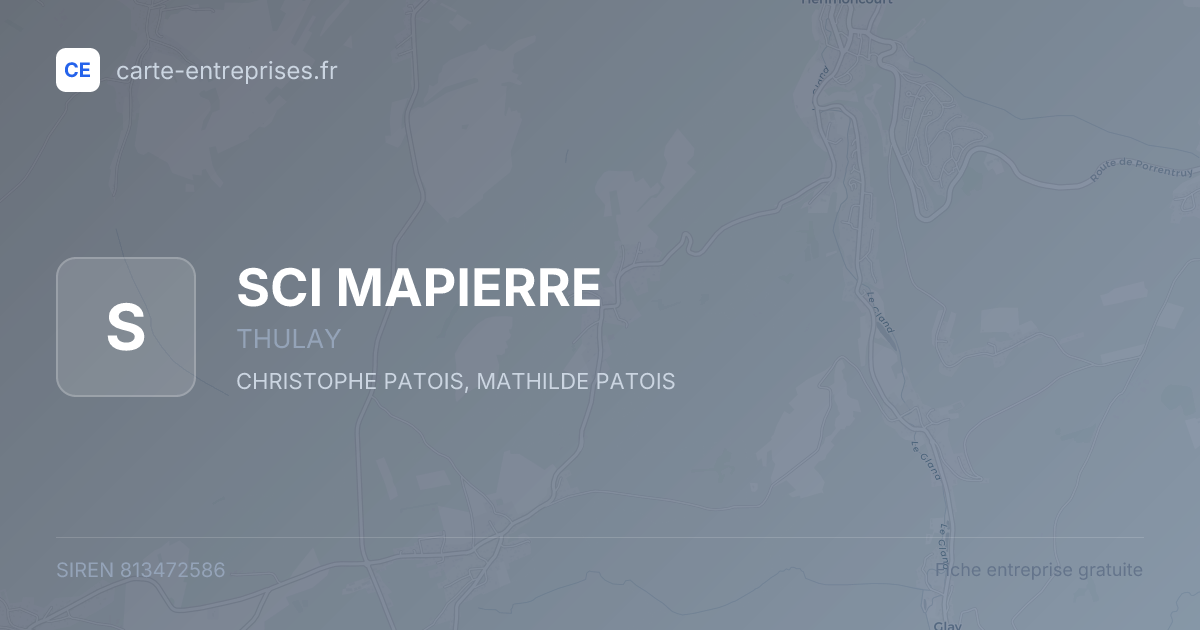 SCI MAPIERRE — 813472586 — fiche entreprise