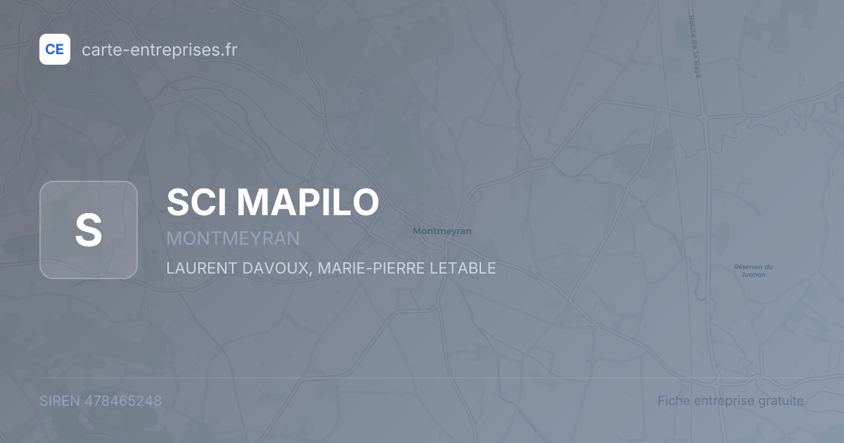 SCI MAPILO — 478465248 — fiche entreprise