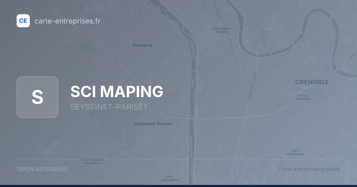 SCI MAPING — 451599609 — fiche entreprise