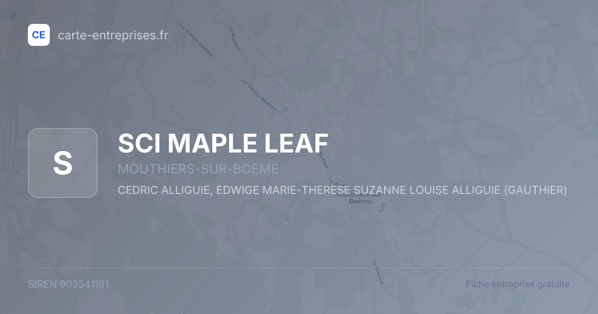 SCI MAPLE LEAF — 903541191 — fiche entreprise