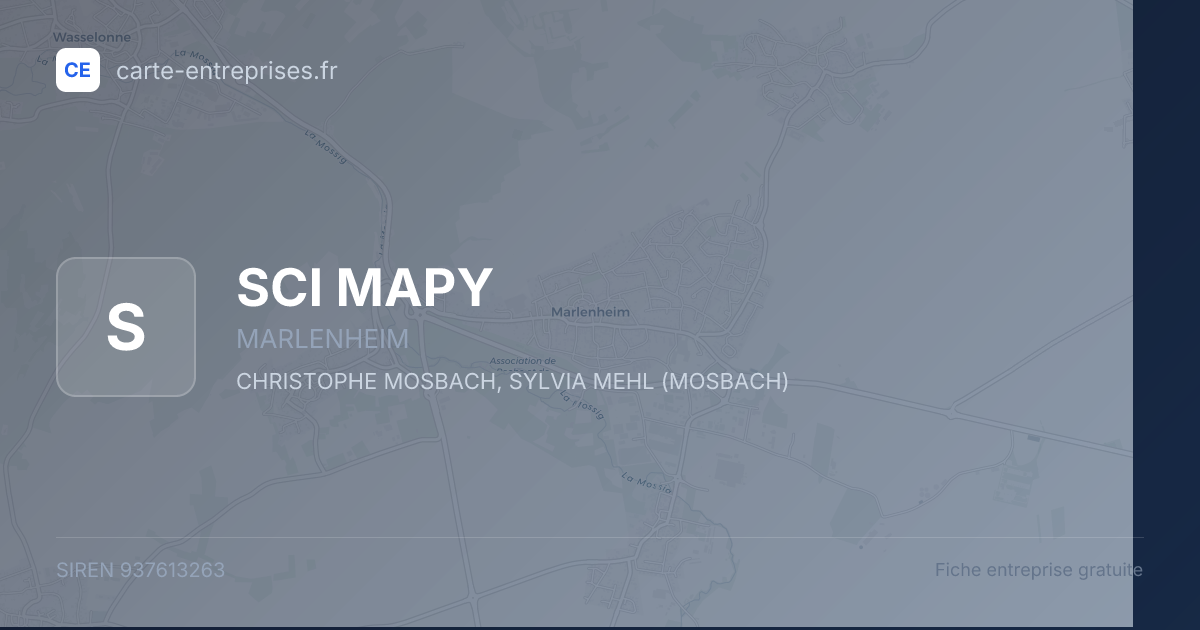 SCI MAPY — 937613263 — fiche entreprise