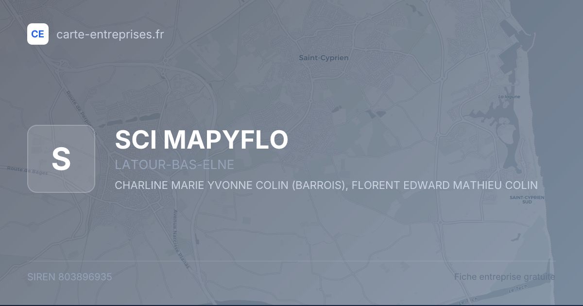 SCI MAPYFLO — 803896935 — fiche entreprise