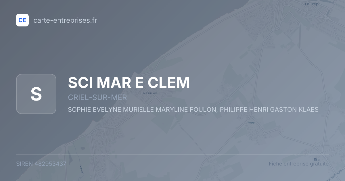 SCI MAR E CLEM — 482953437 — fiche entreprise