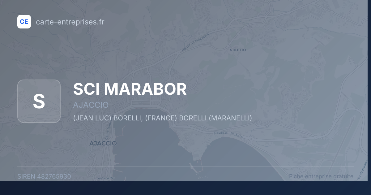 SCI MARABOR — 482765930 — fiche entreprise